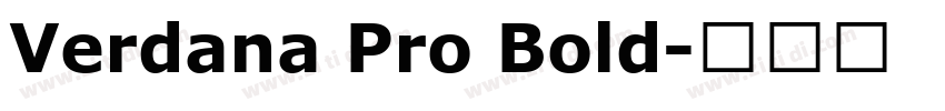 Verdana Pro Bold字体转换